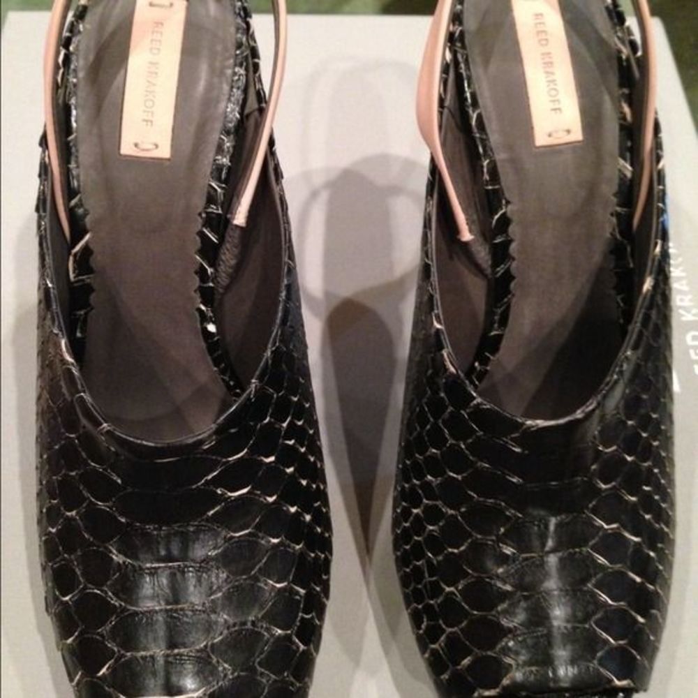 Reed Krakoff Black Python Slingback Mule 40 NWT - Picture 4 of 6
